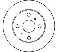 2x Disco de freno ventilado DF4113 TRW para TOYOTA STARLET