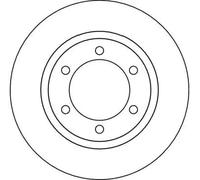 Disco de freno TRW DF4115 delantero, ventilado , 1 Pieza
