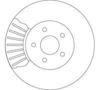 2x Disco de freno ventilado DF4147 TRW para FORD JAGUAR