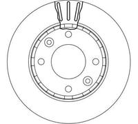 2x Disco de freno ventilado DF4171 TRW para KIA CLARUS CLARUS Station Wagon
