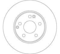 2x Disco de freno ventilado DF4180 TRW para MERCEDES-BENZ CLASE C CLASE E SLK