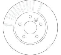 2x Disco de freno ventilado DF4194S TRW para LAND ROVER DISCOVERY II
