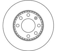 2x Disco de freno ventilado DF4205 TRW para VW AUDI