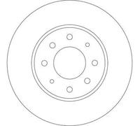 Disco de freno TRW LUC DF4345 delantero, ventilado , 1 Pieza