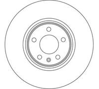 Disco de freno TRW DF4358S delantero, ventilado , altamente carbonizado, 1 Pieza