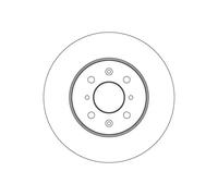 2x Disco de freno ventilado DF6036 TRW para HONDA JAZZ V