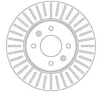 2x Disco de freno ventilado DF6198 TRW para HYUNDAI KIA