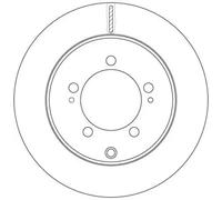 2x Disco de freno ventilado DF6274 TRW para MITSUBISHI SPACE WAGON LANCER VI