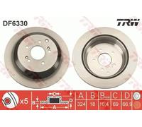 TRW DF6330 Disco de freno