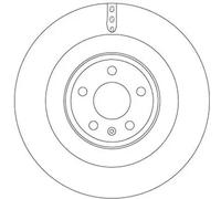2x Disco de freno ventilado DF6343S TRW para AUDI A7 Sportback A8 D4 A6 C7
