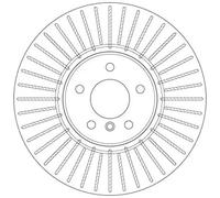Disco de freno TRW DF6408S delantero, ventilado , 1 Pieza