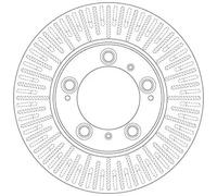 Disco de freno TRW DF6411 delantero, ventilado , 1 Pieza