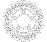 2x Disco de freno ventilado DF6413S TRW para PORSCHE BOXSTER CAYMAN