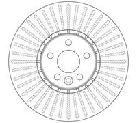 Disco de freno TRW DF6472S delantero, ventilado , 1 Pieza