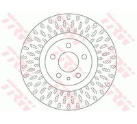 2x Disco de freno ventilado DF6522 TRW para FIAT 500L