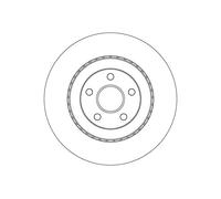 2x Disco de freno ventilado DF6569S TRW