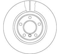 Disco de freno TRW DF6616S delantero, ventilado , altamente carbonizado, 1 Pieza