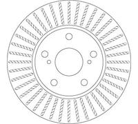 2x Disco de freno ventilado DF6679 TRW para TOYOTA COROLLA Sedán AURIS