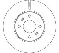 2x Disco de freno ventilado DF6794 TRW para HYUNDAI KIA