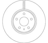 2x Disco de freno ventilado DF6811 TRW para FORD MONDEO V Sedán MONDEO V Turnier