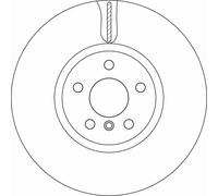 2x Disco de freno ventilado DF6845S TRW para MINI MINI MINI Descapotable