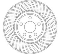 2x Disco de freno ventilado DF6950S TRW para AUDI A4 B9 A4 B9 Avant A5 Q5 A6 C8