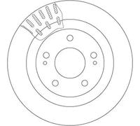 2x Disco de freno ventilado DF7276 TRW para MITSUBISHI PAJERO PININ I