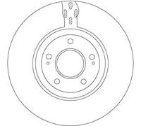2x Disco de freno ventilado DF7302S TRW para MITSUBISHI LANCER VII