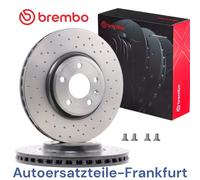 2x discos de freno BREMBO DELANTEROS AUDI A4 8K B8 + A5 8T A6 Q5 8R PERFORADO...