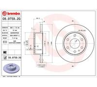 2x Discos + pastillas macizo KT 10 023 BREMBO