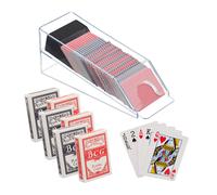2x dispensador de cartas Zapato de blackjack 0,5 kg Plástico Set