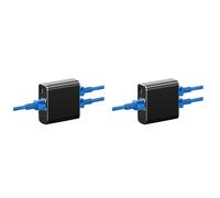 2X Divisor Rj45 Adaptador Ethernet de 1 A 2 Gigabit Extensor de Cable de Red de Internet para Computadora Portátil Teclado Mouse Impresora
