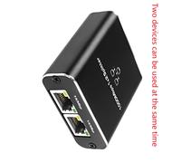 2X Divisor Rj45 Adaptador Ethernet de 1 A 2 Gigabit Extensor de Cable de Red de Internet para Computadora Portátil Teclado Mouse Impresora