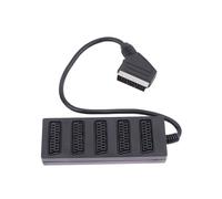 2X Divisor Scart de 5 Vías de 21 Pines, Conector Adaptador Scart Macho A 5 Hembra de 21p, 5 Scart de Carretera, Dividido en Cinco Líneas de Cable