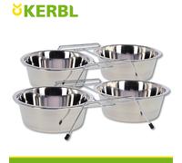 2x Doppelnapfständer Comida Comedero Acero Inox. + Cada 2 Cavidades À 1800ml