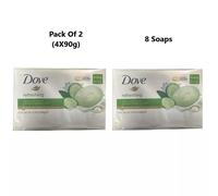 DOVE 4 Savons Pain de toilette - Exfoliant - Fresh Touch - 100g
