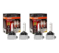 OSRAM XENARC NIGHT BREAKER 220, D1S, +220% más brillo, lámpara de faro de xenón, 66140XN2-2HB, Caja plegable (2 lámparas)