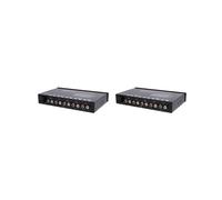 2X Ecualizador de Audio para Automóvil de 7 Bandas, Ecualizador Gráfico Ajustable para Amplificador de Automóvil EQ de 7 Bandas con Interruptor de