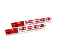 2x Edding 3000 Permanent Marker rot 1.5 -3 mm