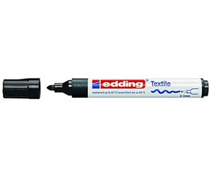 2X Edding 4500 Textil Camiseta Tejido Bolígrafo Negro Rotulador 2-3mm Line