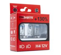 2x EINPARTS +130% H4 Lámpara faro de carretera 12V 60/55W 5000K P43t Luz Alta
