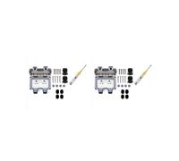 2X Enchufe para Exteriores Enchufe A Prueba de Agua con Luz Indicadora de Interruptor, Enchufe de Pared Contacto de Protección Montado en Superficie