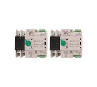 2X Energía Solar Fotovoltaica ATS Interruptor de Transferencia Automática Din Rail 2P 63A AC220V ATS PV System Power to City Power
