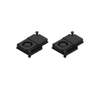 2X Enfriador Activo para Raspberry Pi 5 Argon THRML Enfriamiento Activo Ventilador PWM Enfriamiento Pasivo Radiador de Aletas de Aluminio - Negro