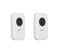 2X Enrutador Módem LTE 4G 5G, Punto de Acceso de 300 Mbps para Hasta 10 Dispositivos, Ranura para Tarjeta SIM, Batería de 2100 MAh, para Viajes,