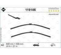 2x Escobilla del limpiaparabrisas delante Escobilla con hoja plana 119106 SWF