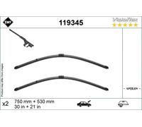 SWF Das Original Escobilla - 119345 - Kit de Alto Rendimiento, Visibilidad Superior en Carretera, Fácil Instalación, Hojas Planas Originales de 750mm/530mm - Delanteras - Juego de 2 Escobillas