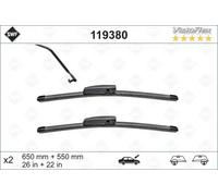 2x Escobilla del limpiaparabrisas delante Escobilla con hoja plana 119380 SWF