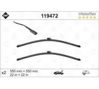 2x Escobilla del limpiaparabrisas delante Escobilla con hoja plana 119472 SWF