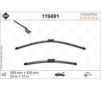 SWF Das Original Escobilla - 119491 - Kit de Alto Rendimiento, Visibilidad Superior en Carretera, Fácil Instalación, Hojas Planas Originales de 600mm/430mm - Delanteras - Juego de 2 Escobillas